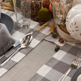 DII Buffalo Check Collection, Classic Farmhouse Placemat Set, 13x19, Gray & White, 6 Piece DII