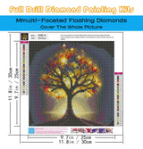 KINPLUB 5D Diamond Painting Kits for Adults, Glitter Tree of Life Diamond Art Kits for Adults Beginners, DIY Full Round Drill Paint by Diamonds, Home Wall Decor 12 x 12 Inch KINPLUB
