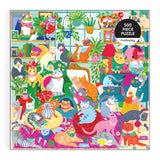Mudpuppy Caturday Afternoon – 500 Piece Family Puzzle with Colorful and Fun Illustrations of Cozy Cats for Children Ages 8 and Up Mudpuppy