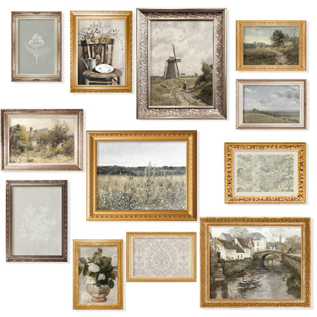97 Decor Vintage Farmhouse Wall Art - Vintage Posters for Room Aesthetic, French Country Farmhouse Decor, Rustic Farmhouse Pictures, Vintage Art Prints Landscape Wall Art for Bedroom (8x10 Unframed) 97 Decor