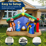 8.5 FT Christmas Inflatables Nativity Scene Outdoor Decorations, Christmas Blow Up Yard Decorations Nativity Sets for Garden Lawn Xmas Decor ZPISF