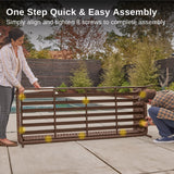 EAST OAK Life Chatter Modern Patio Sofa, 3 Seats with Waterproof Thick Cushions, Deep Seating for Outdoor Garden Porch & Blackyard, Chestnut Brown & Creamy Apricot EAST OAK