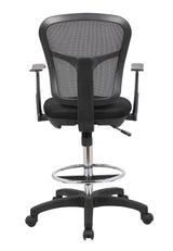 OfficeFactor Drafting Chair Tall Office Chair with Arms Executive Ergonomic Standing Desk Chair with Anti Scratch Wheels and Footrest OFFICE FACTOR
