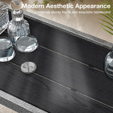 Mr IRONSTONE Outdoor Bar Table 53'' Patio Table Pub Height Dining Table with Waterproof Top and Hammer Finish Stand for Hot Tub, Garden, Backyard Mr IRONSTONE