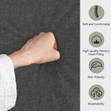 AMICLIBER Convertible Futon Sofa Bed,71" Memory Foam Futon Couch,Detachable Cushion,Adjustable Backrest & Armrest,Linen Modern Loveseat Sleeper Recliner for Living Room,Office,Apartment,Medium Grey AMICLIBER