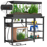 55-75 Gallon Fish Tank Stand: Heavy Duty Aquarium Stand with Power Outlets and Cabinet for Fish Tank Accessories Storage - Metal Frame, 1200LBS Capacity, Suitable for Fish & Reptile Terrariums Keelian
