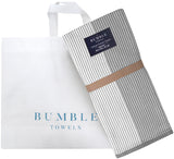 Premium Kitchen Towels (20”x 28”, 6 Pack) | Large Cotton Kitchen Hand Towel | Flat & Terry Dish Cloths | Highly Absorbent Tea Towels Set with Hanging Loop | Gray Bumble Towels