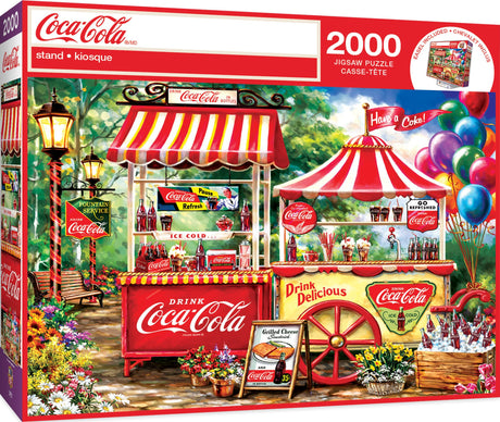 MasterPieces 2000 Piece Jigsaw Puzzle for Adults and Families - Coca-Cola Stand - 39"x27" Masterpieces