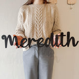 Name Sign for Nursery Wooden Name Plaque Baby Girl Wall Decor Boys Room Nameplate Birthday Laser Cut Letters Sign Grib Newborn Gift Pabawa