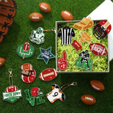 Yinkin 15 Pcs Football Diamond Art Keychains 5d Diamond Painting Keychain Football Party Decoration DIY Ornaments Pendant Kits for Adult Yinkin