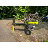 Timber Tuff Heavy Duty 7 HP Portable 20 Ton Gas Powered Log Splitter Machine Tool with 10 Inch Wheels for Large Outdoor Tasks Timber Tuff