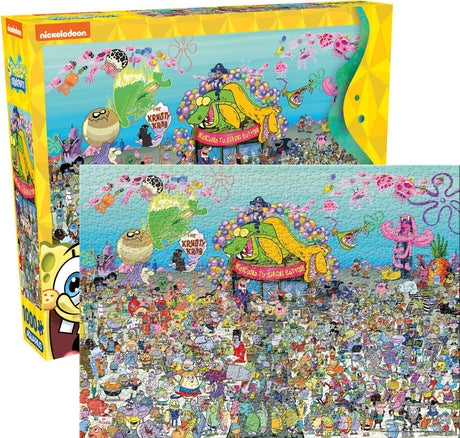 AQUARIUS Spongebob Squarepants 25th Anniversary 1000pc Puzzle (1000 Piece Jigsaw Puzzle) - Officially Licensed Spongebob Merchandise & Collectibles -22x28 in - Amazon Exclusive AQUARIUS