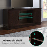 YITAHOME TV Stands for TV up to 65 Inch, Farmhouse Entertainment Center with Double Barn Doors & Storage Cabinets, Rustic TV Cabinet Media Console Table for Living Room, 59 Inches, Espresso YITAHOME