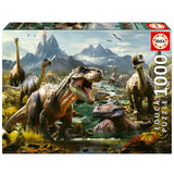 Educa - Fierce Dinosaurs - 1000 Piece Jigsaw Puzzle - Puzzle Glue Included - Completed Image Measures 26.77" x 18.9" - Ages 14+ (19924) Educa