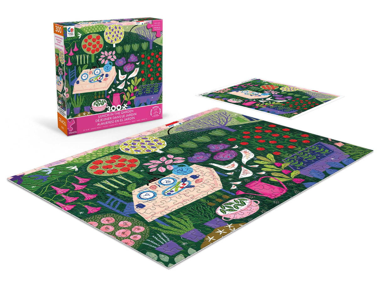 Ceaco - Lunch in The Garden - 300 Oversized Piece Jigsaw Puzzle Ceaco