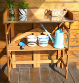 Merry Garden Folding Utility Table & Potting Bench, Natural Stained Merry Garden