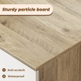 SUPERJARE TV Stand for 55 Inch TV, Entertainment Center with Adjustable Shelf, 2 Cabinets, TV Console Table, Media Console, Solid Wood Feet, Cord Holes, for Living Room, Bedroom, Gray and White SUPERJARE