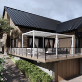 MASTERCANOPY 12’ X 20’ Louvered Pergola Outdoor Aluminum Patio Pergola with Adjustable Roof for Deck Backyard Garden (White) MASTERCANOPY