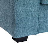 Christopher Knight Home Bacho Cozy Loveseat Sofa, Floor Sofa Chair, 2 Seater Couch with Armrest, Loveseat for Reading, Modern Design Soft Upholstered Loveseat for Living Room, Home Rest, Blue Christopher Knight Home