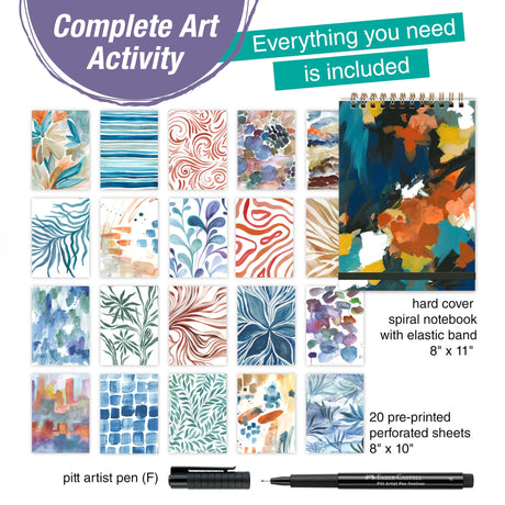 Faber-Castell Reverse Coloring Book & Doodling: Neutrals - Reverse Coloring Book for Adults, Adult Coloring Books for Anxiety and Relaxation Faber-Castell