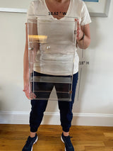 4 Tier Transparent Acrylic Display Case with Lock,Clear Show Case for Collectible, Vertical Curio,See-Through Locking Cabinet,Dustproof Protection 10.25 x 4.25 x 18.25 Inches Display case