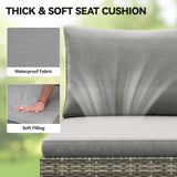 YITAHOME 6-Piece Patio Furniture Set, All-Weather Wicker Outdoor Sectional Sofa with Lift-Top Table & Ottoman, Patio Conversation Set for Deck, Backyard, Porch - Gray Gradient YITAHOME