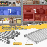 REIBII 70" W Wire Shelving Load 1500LBS, Metal Shelving 5-Tier Storage Shelves Metal Shelves for Storage Adjustable Shelving Rack for Pantry Kitchen Commercial School 70" W*15.8" D*72.4" H,Chrome REIBII