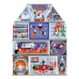 Mudpuppy House on Mars 100 Piece House-Shaped Puzzle Mudpuppy