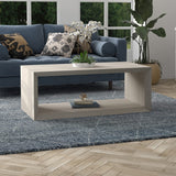 Henn&Hart Osmond Coffee Table, 48" Wide, White Henn&Hart