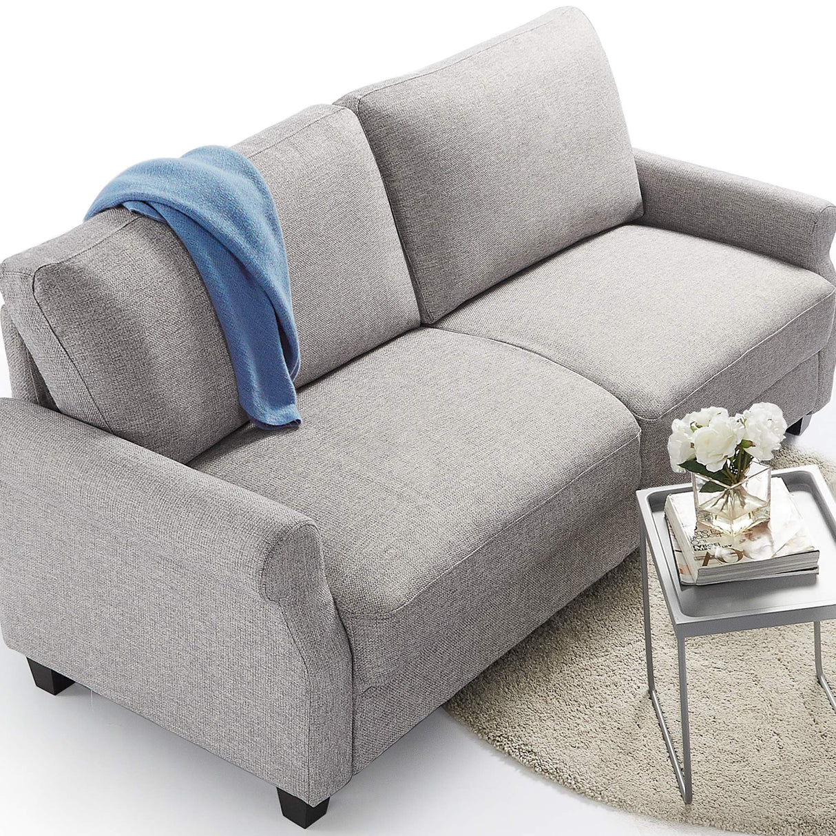 ZINUS Josh Sofa Couch, Easy, Tool-Free Assembly, Soft Grey Zinus