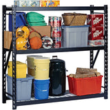 Edsal 72"H x 77"L x 24"W Steel Welded Storage Rack, Black EDSAL