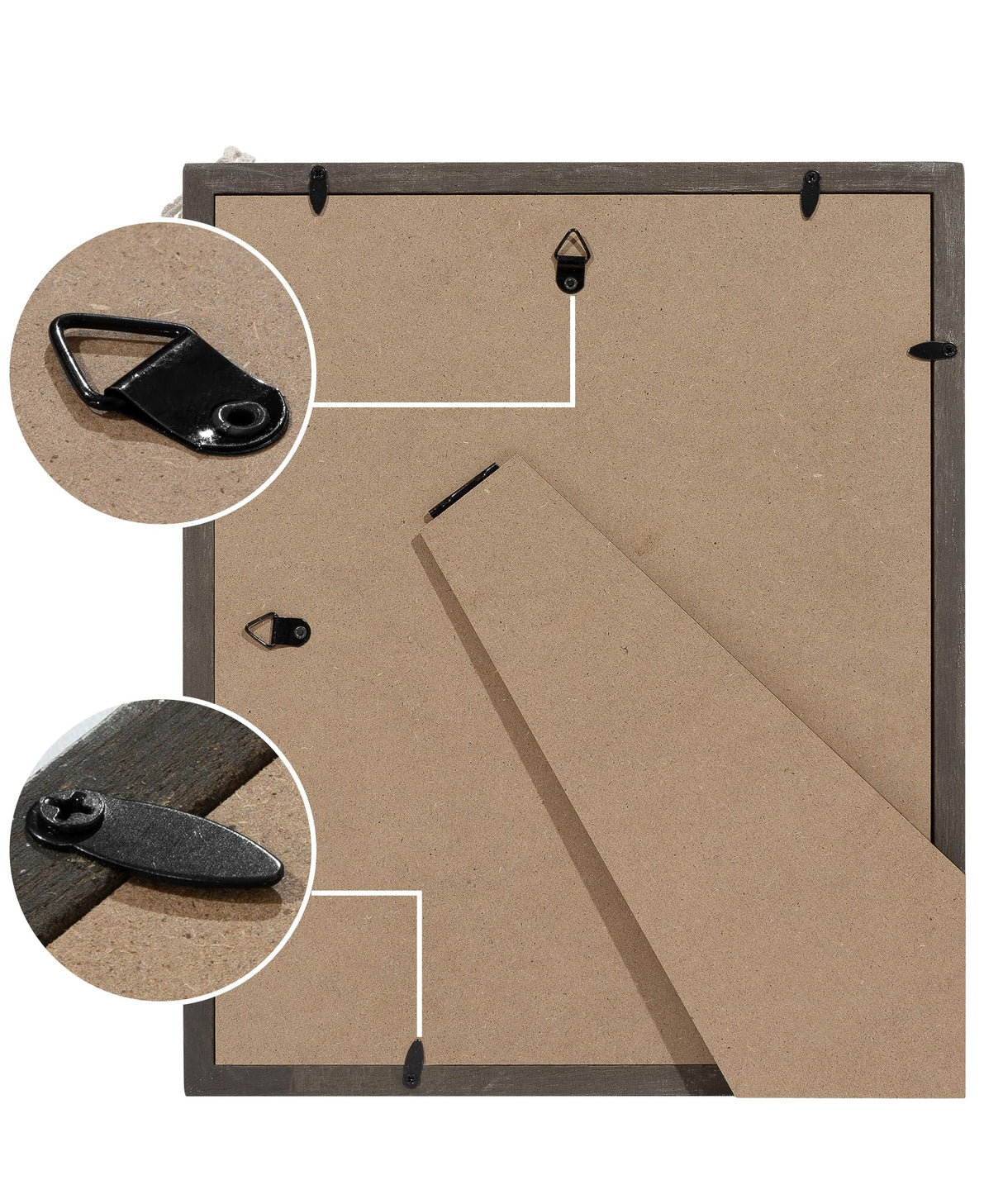 Sapowerntus 8x10 Picture Frames Rustic Wood Farmhouse Cute Heart Love Solid Wooden Family Photo Frame Lace Bow Glass Boho Wall Decor Hanging Tabletop Kids Mom Mother Wedding Gift Sapowerntus