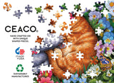 Ceaco - Sleeping Kittens in Flowers - 300 Oversized Piece Jigsaw Puzzle, 24 x 18 Ceaco