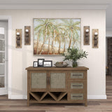 Deco 79 Rustic Chinese Fir Wood Wall Sconce, 6 x 19, Brown, 2 Count Deco 79