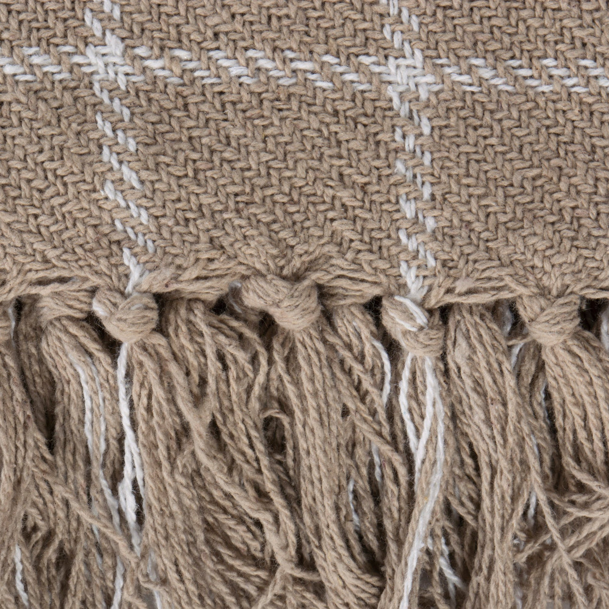 DII Transitional Checked Plaid Woven Throw, 50x60, Stone DII