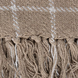 DII Transitional Checked Plaid Woven Throw, 50x60, Stone DII