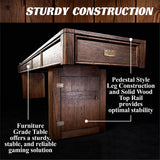 Barrington Billiards 12' Webster Shuffleboard Table with Scratch-Resistant Playfield and 8 Puck Set Barrington Billiards