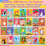 28PCS Coloring Books for Kids Party Favors: Ages 2-4 4-8 Easter,Summer End of the Year,Back to School,Halloween,Christmas Birthday Mini Gifts Bulk,Classroom Goodie Bags Stuffer Fillers(Not Duplicate) Geefuun