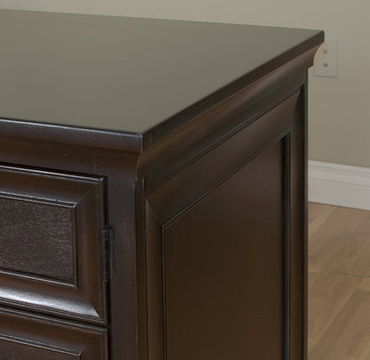 Martin Furniture Fulton Computer Credenza, Fully Assembled, Brown - WoodArtSupply