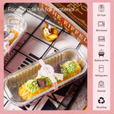 NPLUX 50 PACK Mini Cake Pans with Lids and Spoons,Rectangular Aluminum Foil Bread Pan,Mini Loaf Pans and Food Containers with Lids(Pink,6.8oz) NPLUX