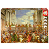 Educa - The Wedding at Cana, Paolo Veronese - 4000 Piece Jigsaw Puzzle - Puzzle Glue Included - Completed Image Measures 53.54"x 37.79" - Ages 14+ (19949) Educa