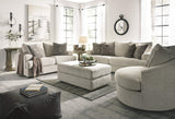 Signature Design by Ashley Soletren Contemporary Chenille Loveseat with 2 Accent Pillows, Off-White Signature Design by Ashley