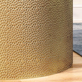 Christopher Knight Home Rache Modern Round Coffee Table with Hammered Iron, Gold, 26. 00” L x 26. 00” W x 17. 00” H Christopher Knight Home