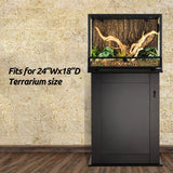 REPTIZOO Reptile Terrarium Stand Wooden Terrarium Cabinet with Storage and Adjustable Shelf, Reptile Tank Stand for 24”Wx18”D Terrarium, Aquarium Stand Fish Tank Stand (Stand Only) REPTIZOO