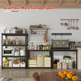 REIBII Storage Shelves Adjustable Metal Shelving 1600LBS Garage Shelves Industrial Metal Shelves 4 Tier Garage Shelving for Warehouse Basement Kitchen Pantry Closet, 11.8" D x 23.6" W x 56.7" H REIBII