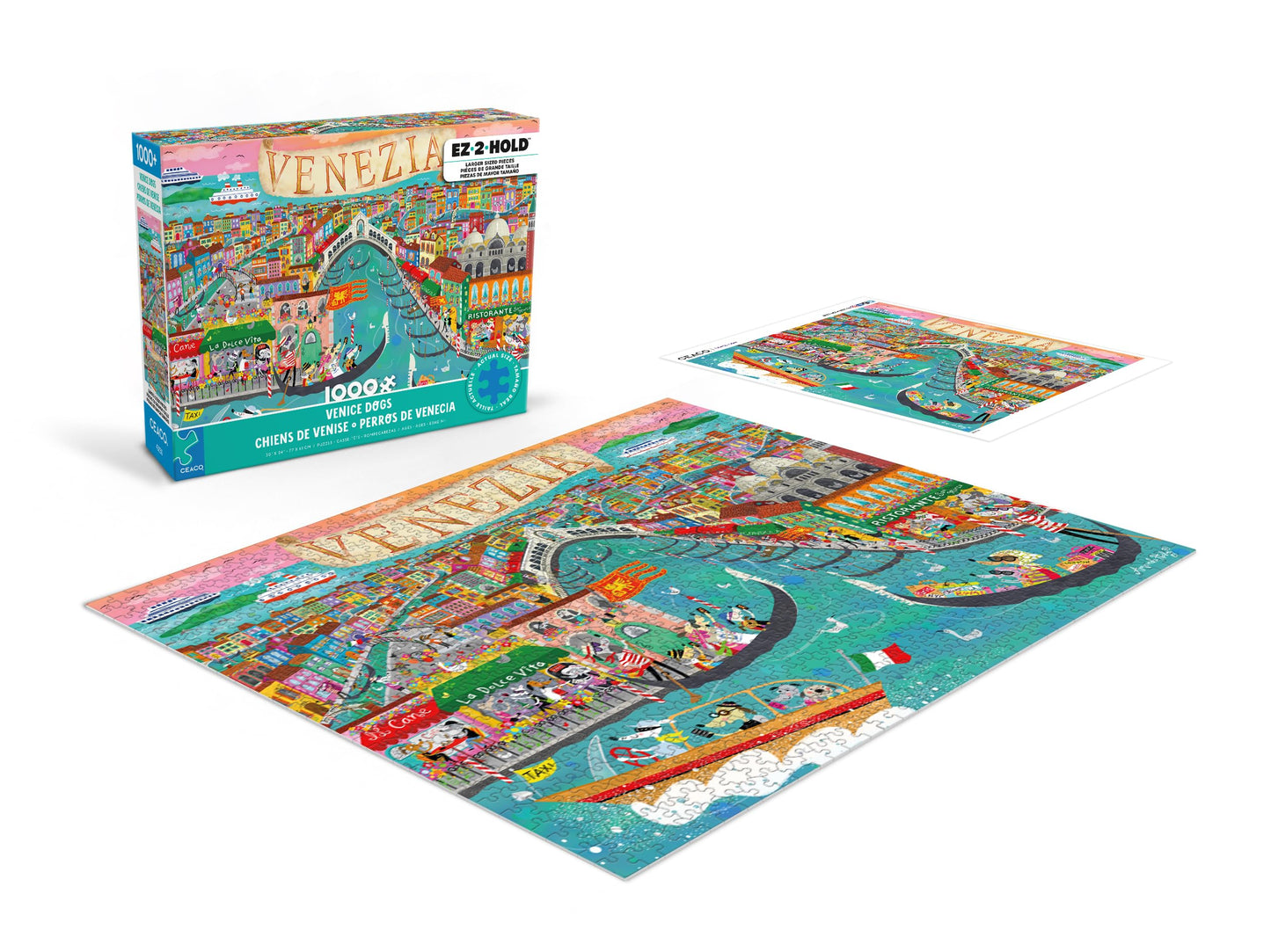 Ceaco - Venice Dogs - 1000 Larger Sized Piece Jigsaw Puzzle