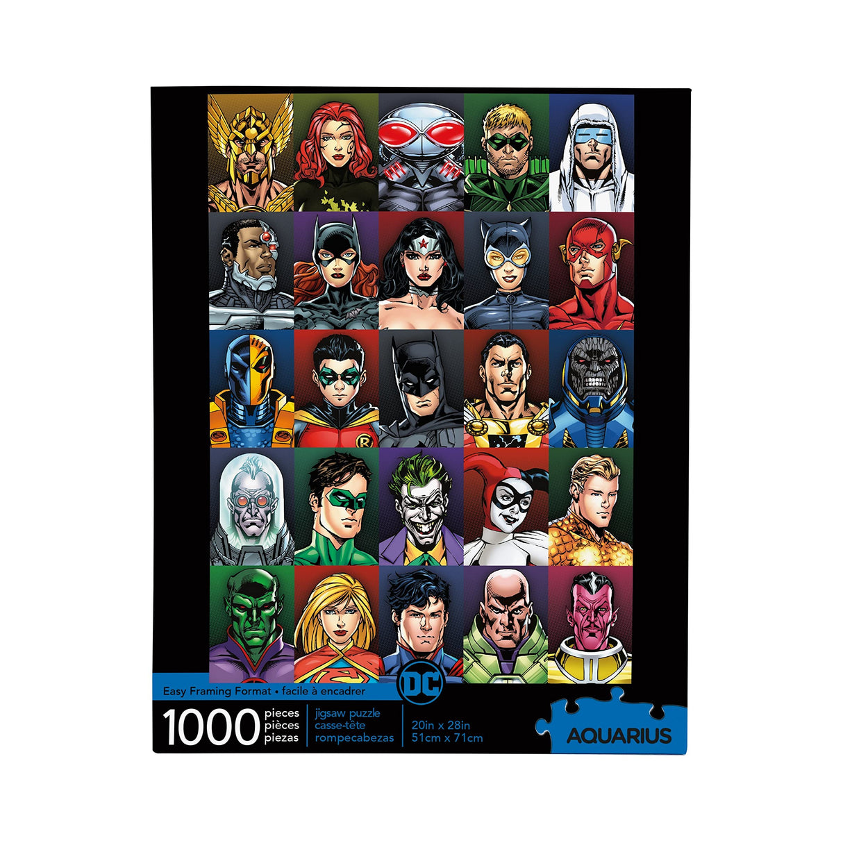 AQUARIUS DC Comics Puzzle Cast Faces (1000 Piece Jigsaw Puzzle) - Officially Licensed DC Comics Merchandise & Collectibles - Glare Free - Precision Fit - 20 x 28 Inches AQUARIUS