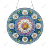 SOURMO Diamond Art Painting Hanging Kit, DIY Diamond Gem Painting Pendant, Acrylic Board Mandala Floral Wall Art SOURMO