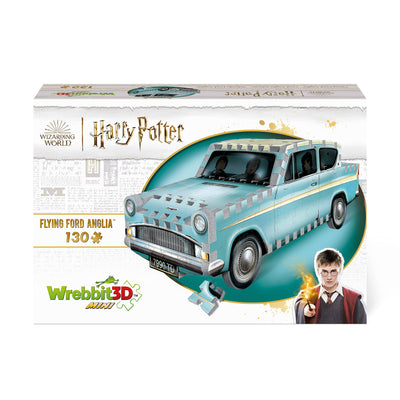 Wrebbit3D - Harry Potter – Flying Ford Anglia Mini 3D Puzzle for Teens and Adults | 130 Real Jigsaw Puzzle Pieces | Not Just an Ordinary Model Kit for Adults | Great Gift for Harry Potter Fans