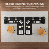 FLEXISPOT L Shaped Standing Desk, 63 x 47 Inch Electric Height Adjustable Corner Desk, Sit Stand Computer Workstation, Preset Controller, Home Office, Black Frame with Black Top FLEXISPOT